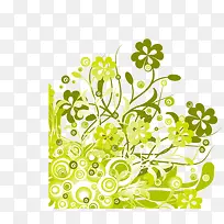 花纹 花卉 绿色 春天  装饰