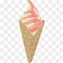 甜筒冰淇淋矢量图