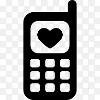 手机与心脏图标