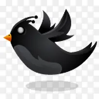Twitter黑色鸡图标