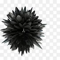 黑色科技花朵图标