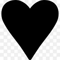 黑色的心的爱的象征图标