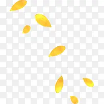黄色创意合成叶子形状