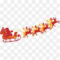 麋鹿拉车创意圣诞