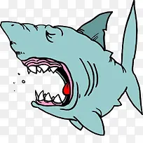 卡通手绘鲨鱼