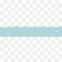 海浪卡通海浪蓝色海浪装饰