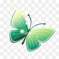 闪亮的绿色蝴蝶