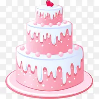 手绘粉色卡通蛋糕