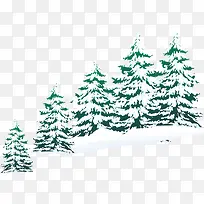 冬季树木背景素材图片