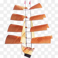黄色春天帆船风筝