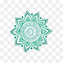 绿色花纹