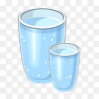 白色玻璃水杯PNG矢量