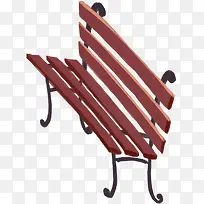 扁平风格合成效果红色的木椅