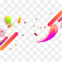 创意合成扁平风格形状线条