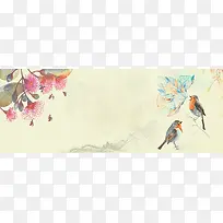 手绘中国风背景海报