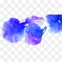 蓝紫水彩