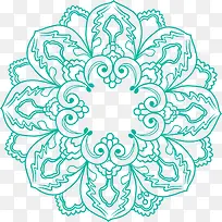 开斋节绿色花纹