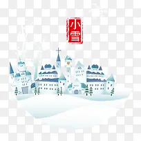 小雪创意节气图