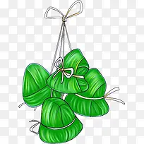 端午节粽子手绘绿色粽子