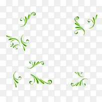 绿色创意手绘花纹