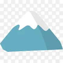山头带雪的山峰