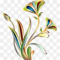手绘简易花朵海报