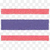 手绘泰国国旗