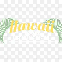 夏威夷度假主题矢量图