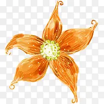 合成创意橙色文理花朵