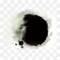 黑色高清圆形墨迹