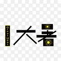 大暑艺术字