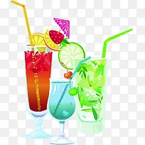 高清夏日手绘水果饮料
