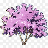合成创意紫色的树木
