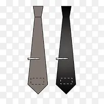 矢量黑色质感商务领带