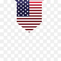 美国国旗吊旗矢量素材