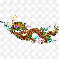 中式传统龙纹手绘