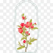 花画框素材海报复古