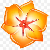 橙色花朵图标设计