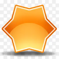 橙色的六角星星图标