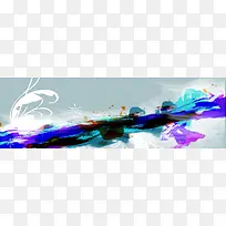 创意时尚喷墨笔刷效果背景图
