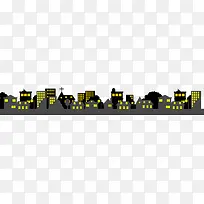 地产装饰城市背景矢量图