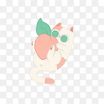 抱桃子的猫