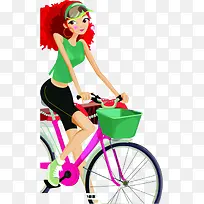 创意手绘合成时尚摩登女郎