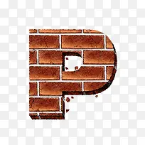 砖纹字母p