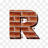 砖纹字母r