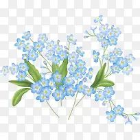 蓝色碎花