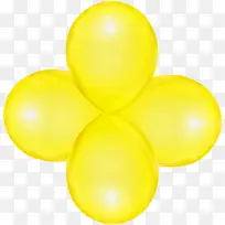 黄色创意海报气球