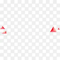 红色卡通立体三角