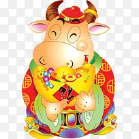 春节设计牛气卡通