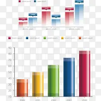 柱状统计图矢量素材